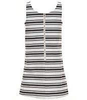 GB Social Big Girls 7-16 Striped Bow Front Shift Dress