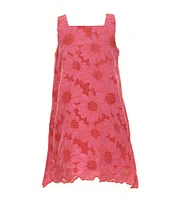 GB Social Little Girls Sleeveless Eyelet Shift Dress