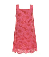 GB Social Little Girls Sleeveless Eyelet Shift Dress