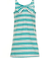 GB Social Little Girls 2-6X Striped Bow Front Shift Dress