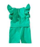 GB Social Little Girls 2T-6X Tiered Ruffle Sleeve Romper