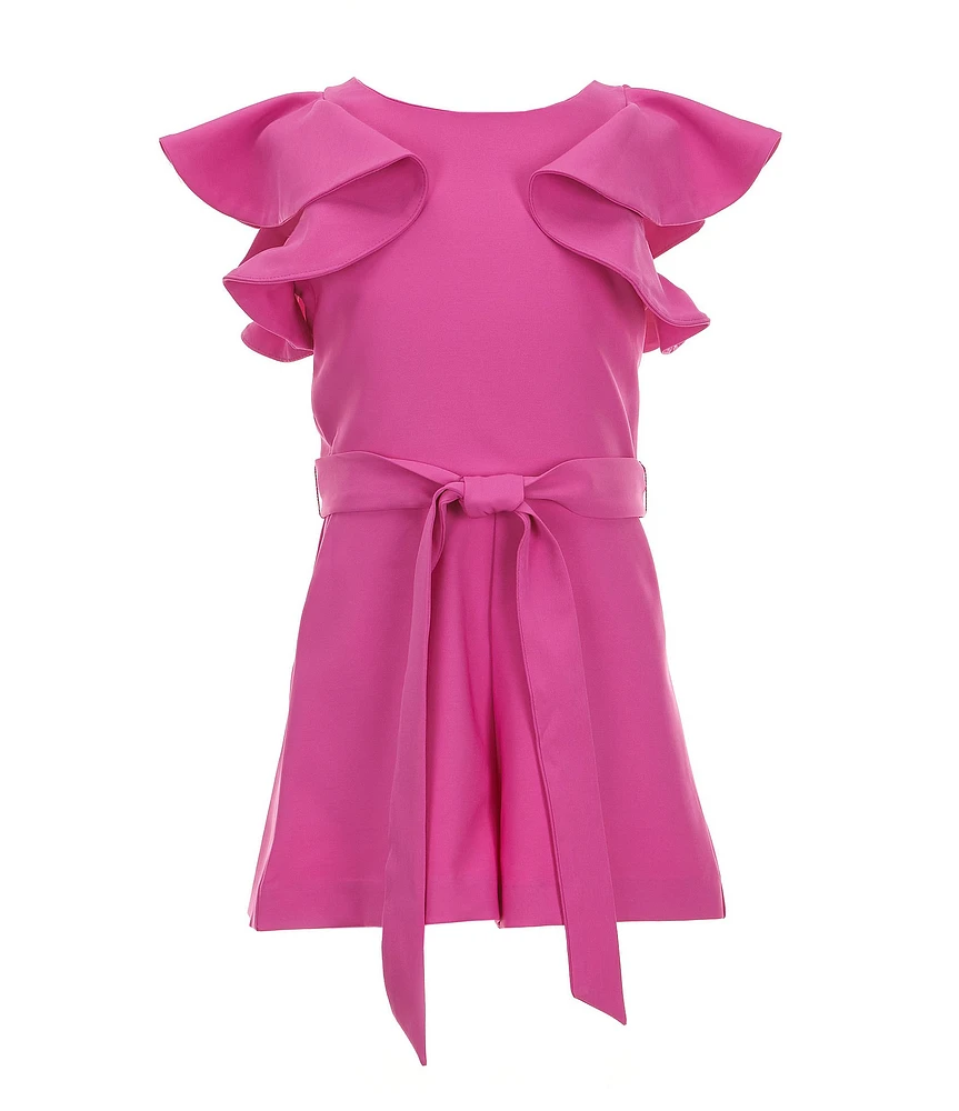 GB Social Little Girls Tiered Ruffle Sleeve Romper