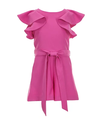 GB Social Little Girls Tiered Ruffle Sleeve Romper