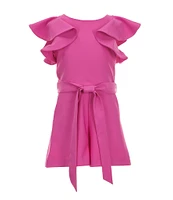 GB Social Little Girls 2T-6X Tiered Ruffle Sleeve Romper