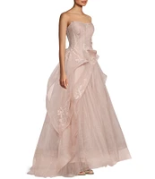 GB Social Strapless Tulle Ball Gown