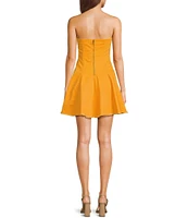 GB Strapless Denim Mini Dress