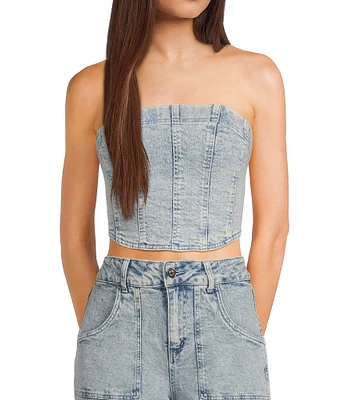 GB Strapless Denim Top