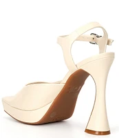 GB Super-Model Leather Square Toe Platform Sandals