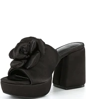 GB Sweet Treat Rosette Satin Platform Sandals