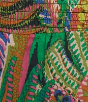 GB Tiered Coordinating Tropical Print Mini Skirt