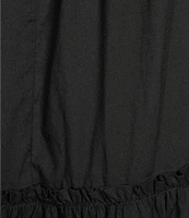 GB Tiered V-Neck Sleeveless Tie-Back A-Line Maxi Dress
