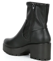 GB Tough-Love Stretch Lug Heel Platform Booties