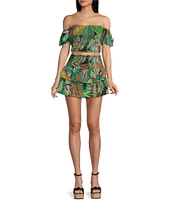 GB Tropical Floral Off The Shoulder Coordinating Top