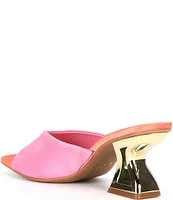 GB Vibe-Check Satin Colorblock Sculpted Heel Sandals