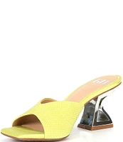 GB Vibe-Check Satin Rhinestone Sculpted Heel Sandals