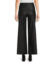 GB Wide Leg Coated Pants