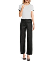 GB Wide Leg Coated Pants