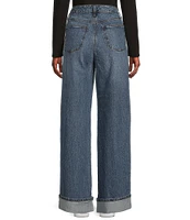 GB Wide Leg Cuff Denim Jeans