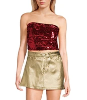 GB Woven Sequin Coordinating Tube Top