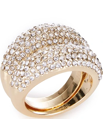 Gemma Layne Crystal Pave Statement Ring