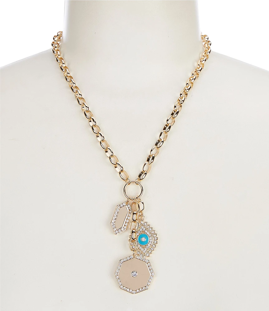 Gemma Layne Delicate Charm Cluster Short Pendant Necklace