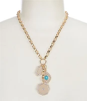 Gemma Layne Delicate Charm Cluster Short Pendant Necklace