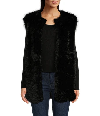 Gemma Layne Faux Fur Long Vest