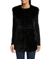 Gemma Layne Faux Fur Long Vest