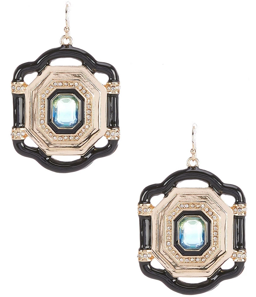 Gemma Layne Medallion Statement Drop Earrings