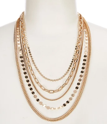 Gemma Layne Multi Layer Chain Statement Necklace