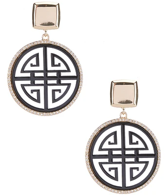 Gemma Layne Pave Geometric Drop Earrings