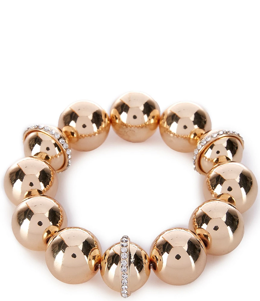 Gemma Layne Pave Stones Ball Stretch Bracelet