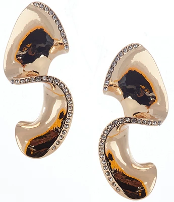 Gemma Layne Pave Swirl Drop Earrings