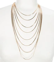 Gemma Layne Snake Chain Long Multi Strand Necklace