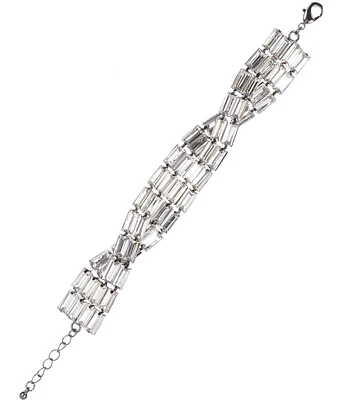 Gemma Layne Twisted Rhinestone Line Bracelet