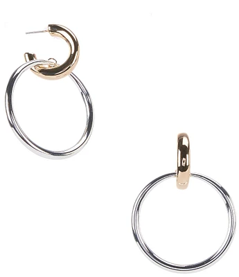 Gemma Layne Two Tone Hoop Orbital Earrings