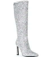 Gianni Bini Adams Sparkle Tinsel Stiletto Tall Boots