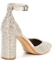 Gianni Bini Alisa Rhinestone Ankle Strap Dress Pumps