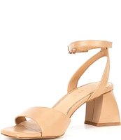 Gianni Bini Alivia Leather Block Heel Sandals