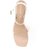 Gianni Bini AliviaTwo Clear Vinyl Block Heel Sandals