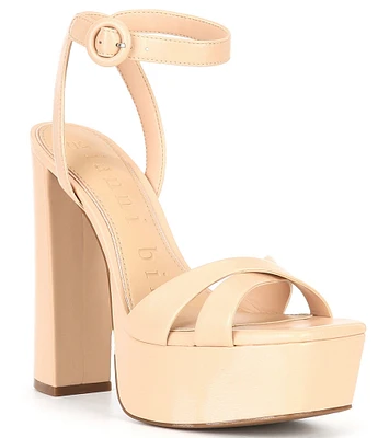 Gianni Bini Alize Leather Ankle Strap Platform Sandals