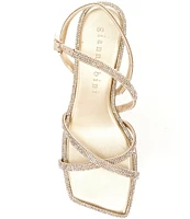 Gianni Bini Alyx Rhinestone Strappy Kitten Heel Dress Sandals