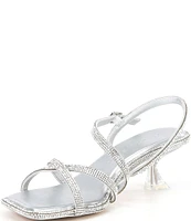 Gianni Bini Alyx Rhinestone Strappy Kitten Heel Dress Sandals