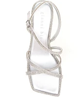 Gianni Bini Alyx Rhinestone Strappy Kitten Heel Dress Sandals