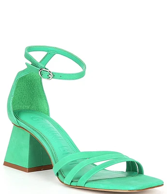 Gianni Bini Amarae Nubuck Suede Block Heel Dress Sandals