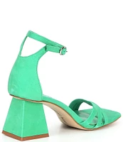 Gianni Bini Amarae Nubuck Suede Block Heel Dress Sandals