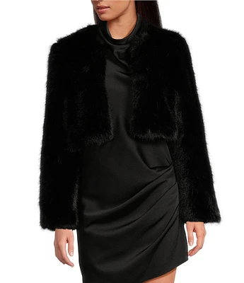 Gianni Bini Aria Faux Fur Long Sleeve Jacket