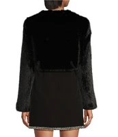 Gianni Bini Aria Faux Fur Long Sleeve Jacket