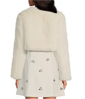 Gianni Bini Aria Faux Fur Long Sleeve Jacket