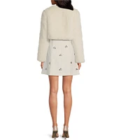 Gianni Bini Aria Faux Fur Long Sleeve Jacket